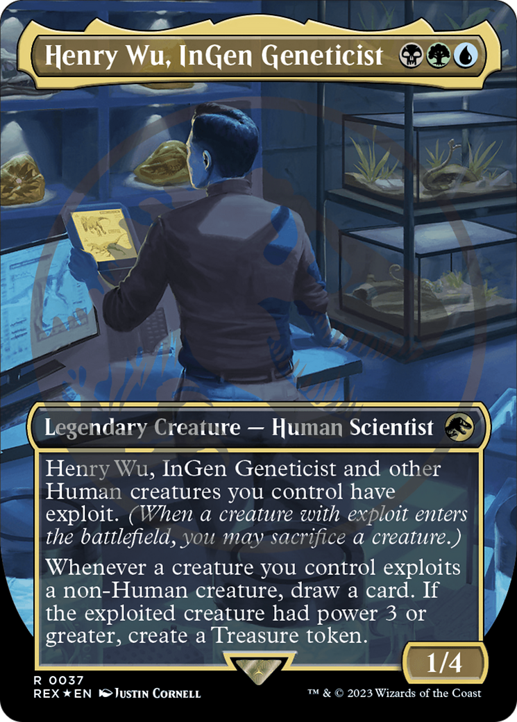 Henry Wu, InGen Geneticist Emblem (Borderless) [Jurassic World Collection Tokens] | Webway Games