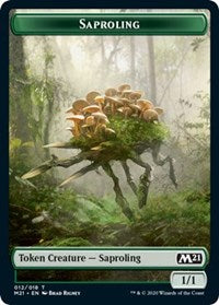 Saproling // Zombie Double-sided Token [Core Set 2021 Tokens] | Webway Games