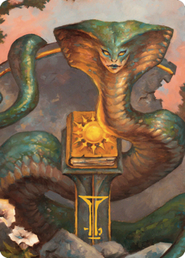 Guardian Naga Art Card (Gold-Stamped Signature) [Commander Legends: Battle for Baldur's Gate Art Series] | Webway Games