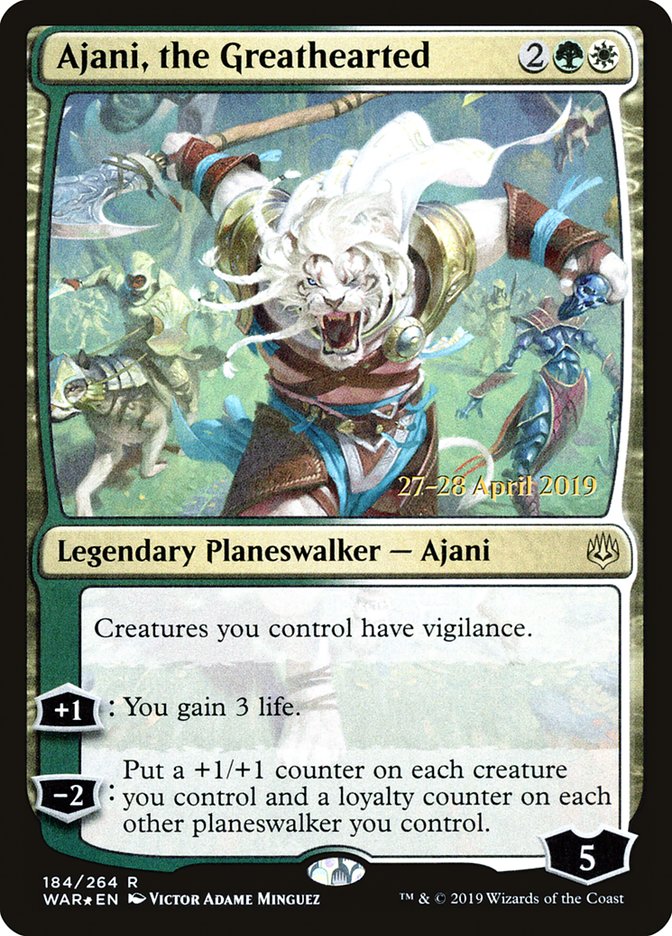 Ajani, the Greathearted  [War of the Spark Prerelease Promos] | Webway Games