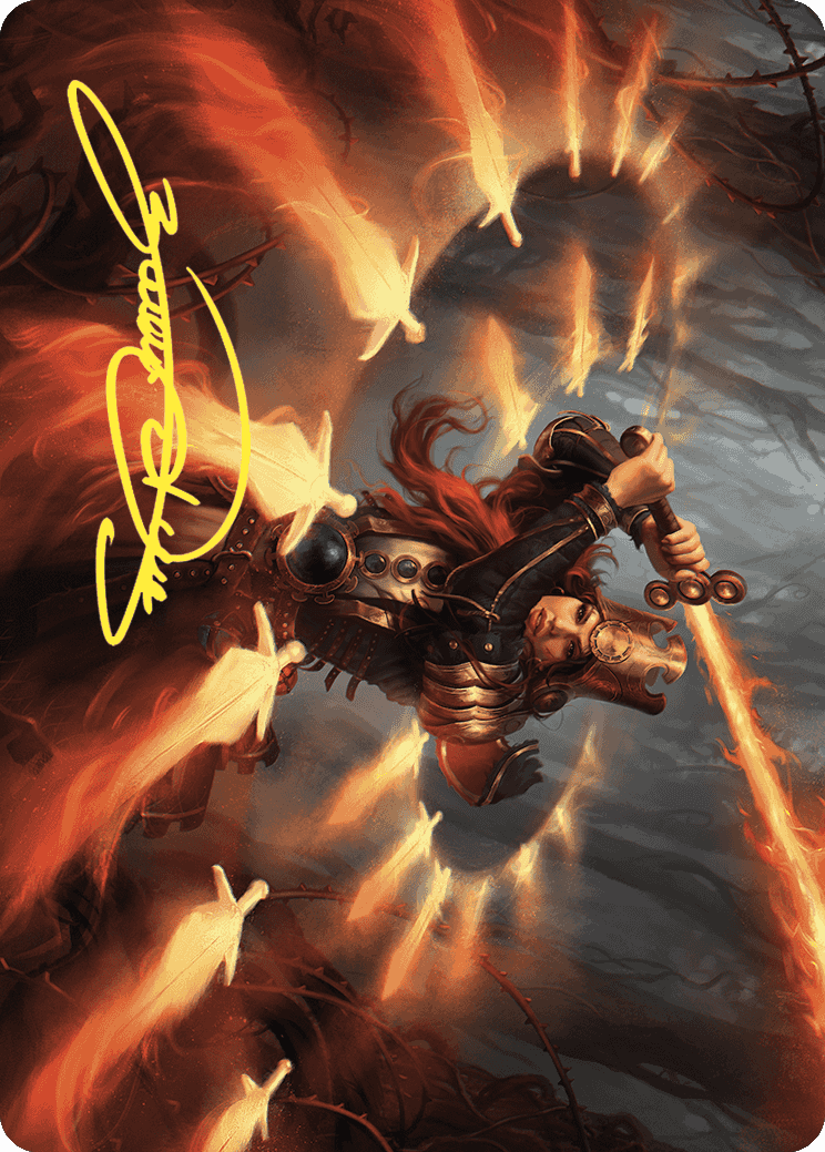 Heartflame Duelist Art Card (Gold-Stamped Signature) [Wilds of Eldraine Art Series] | Webway Games
