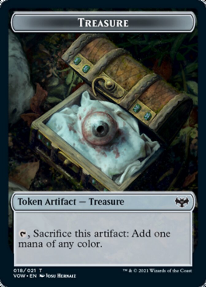Human (001) // Treasure Double-sided Token [Innistrad: Crimson Vow Tokens] | Webway Games