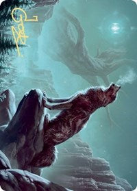 Sarulf's Packmate Art Card (Gold-Stamped Signature) [Kaldheim: Art Series] | Webway Games