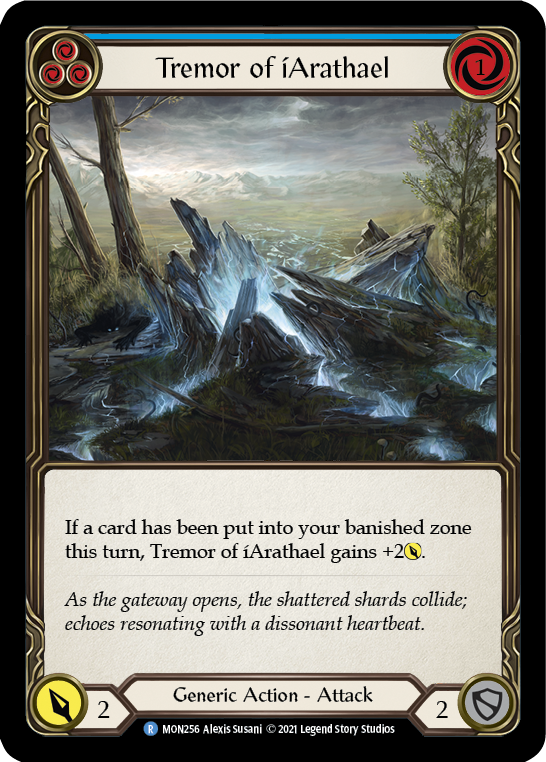 Tremor of iArathael (Blue) (Rainbow Foil) [MON256-RF] 1st Edition Rainbow Foil | Webway Games