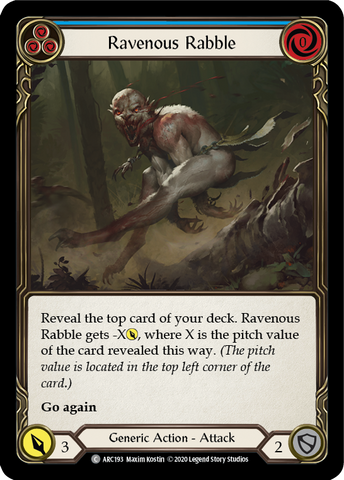 Ravenous Rabble (Blue) [ARC193] Unlimited Rainbow Foil