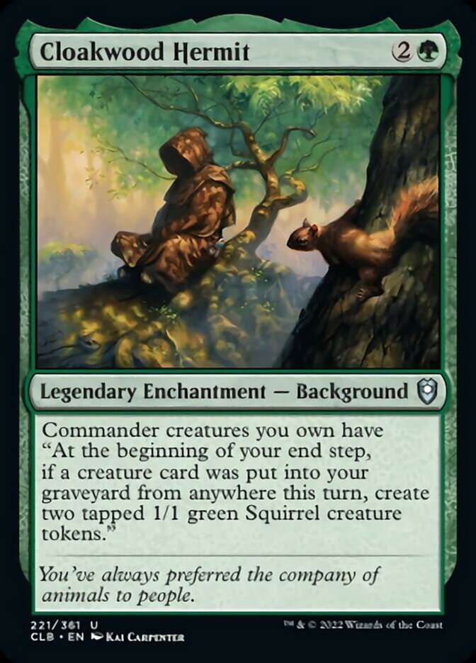 Cloakwood Hermit [Commander Legends: Battle for Baldur's Gate] | Webway Games