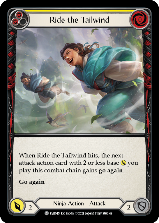 Ride the Tailwind (Yellow) [EVR045] (Everfest)  1st Edition Rainbow Foil | Webway Games