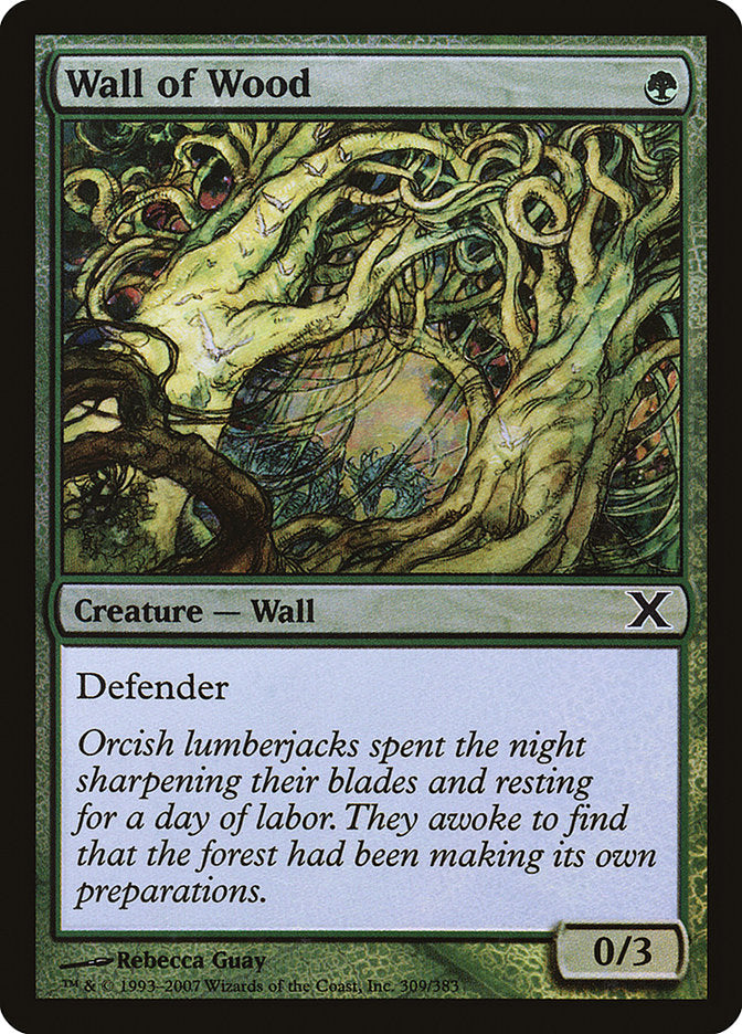 Wall of Wood (Premium Foil) [Tenth Edition] | Webway Games