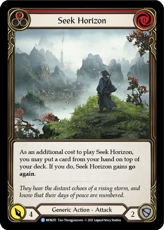 Seek Horizon (Red) (Rainbow Foil) [MON251-RF] 1st Edition Rainbow Foil | Webway Games
