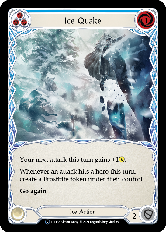 Ice Quake (Blue) [U-ELE153] Unlimited Rainbow Foil | Webway Games