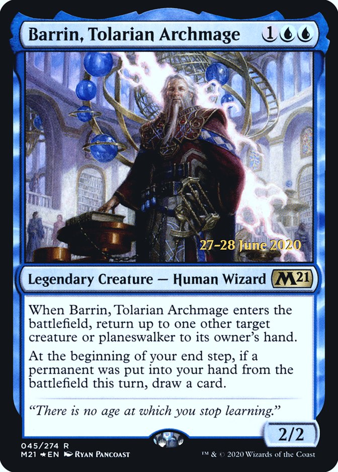 Barrin, Tolarian Archmage  [Core Set 2021 Prerelease Promos] | Webway Games