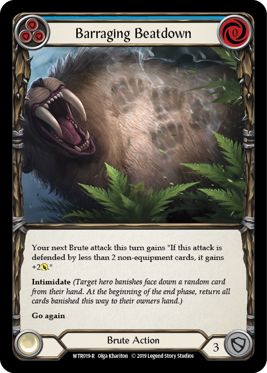 Barraging Beatdown (Blue) [WTR019-R] Alpha Print Rainbow Foil | Webway Games