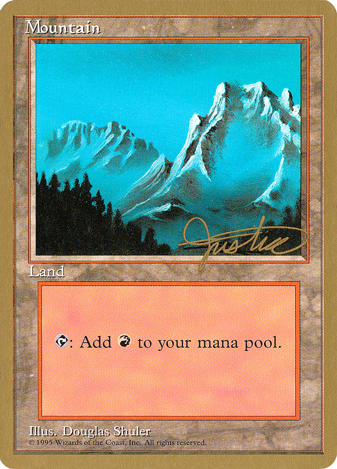 Mountain (mj374) (Mark Justice) [Pro Tour Collector Set] | Webway Games