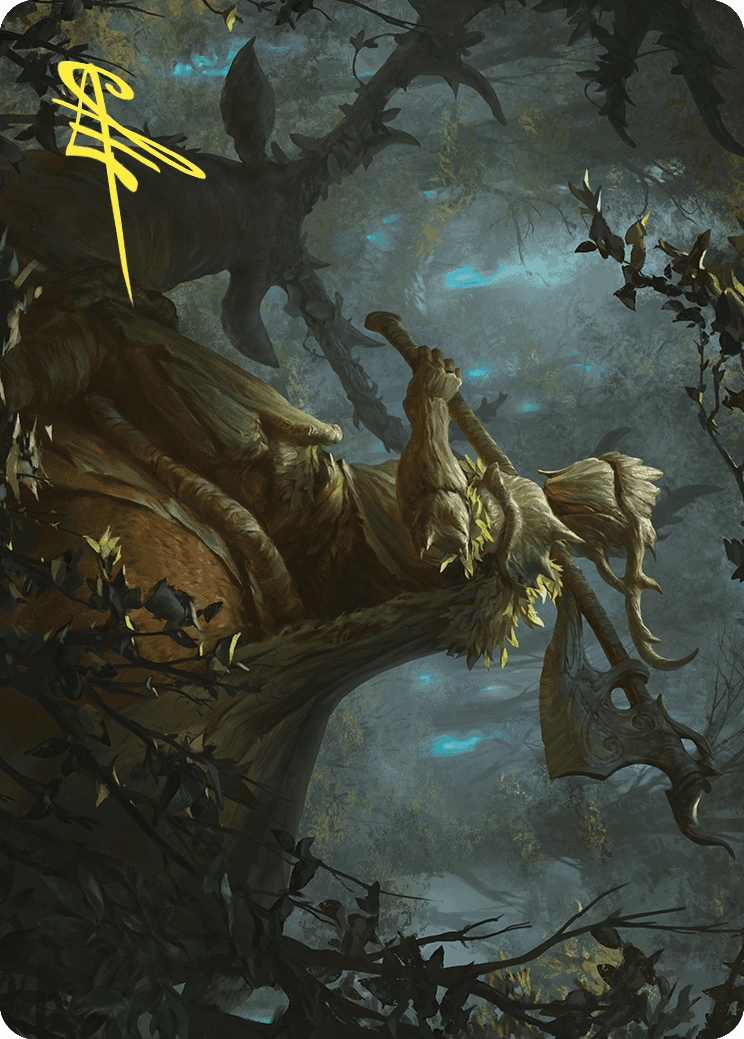 Verdant Outrider Art Card (Gold-Stamped Signature) [Wilds of Eldraine Art Series] | Webway Games