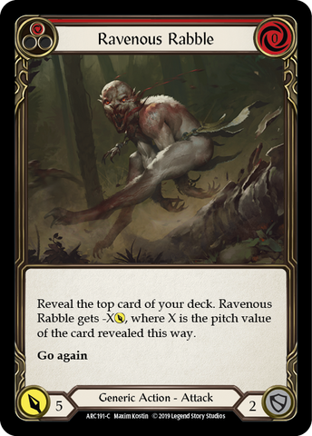Ravenous Rabble (Red) [ARC191-C] 1st Edition Rainbow Foil