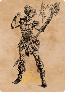 Neera, Wild Mage Art Card (Gold-Stamped Signature) [Commander Legends: Battle for Baldur's Gate Art Series] | Webway Games