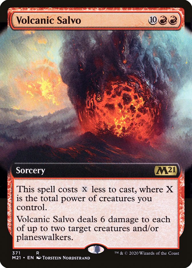 Volcanic Salvo (Extended Art) [Core Set 2021] | Webway Games