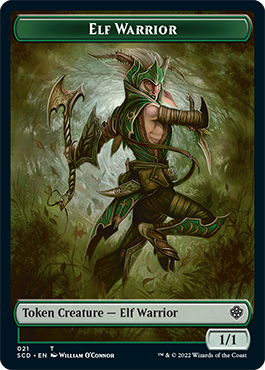 Elf Warrior // Soldier Double-Sided Token [Starter Commander Decks] | Webway Games