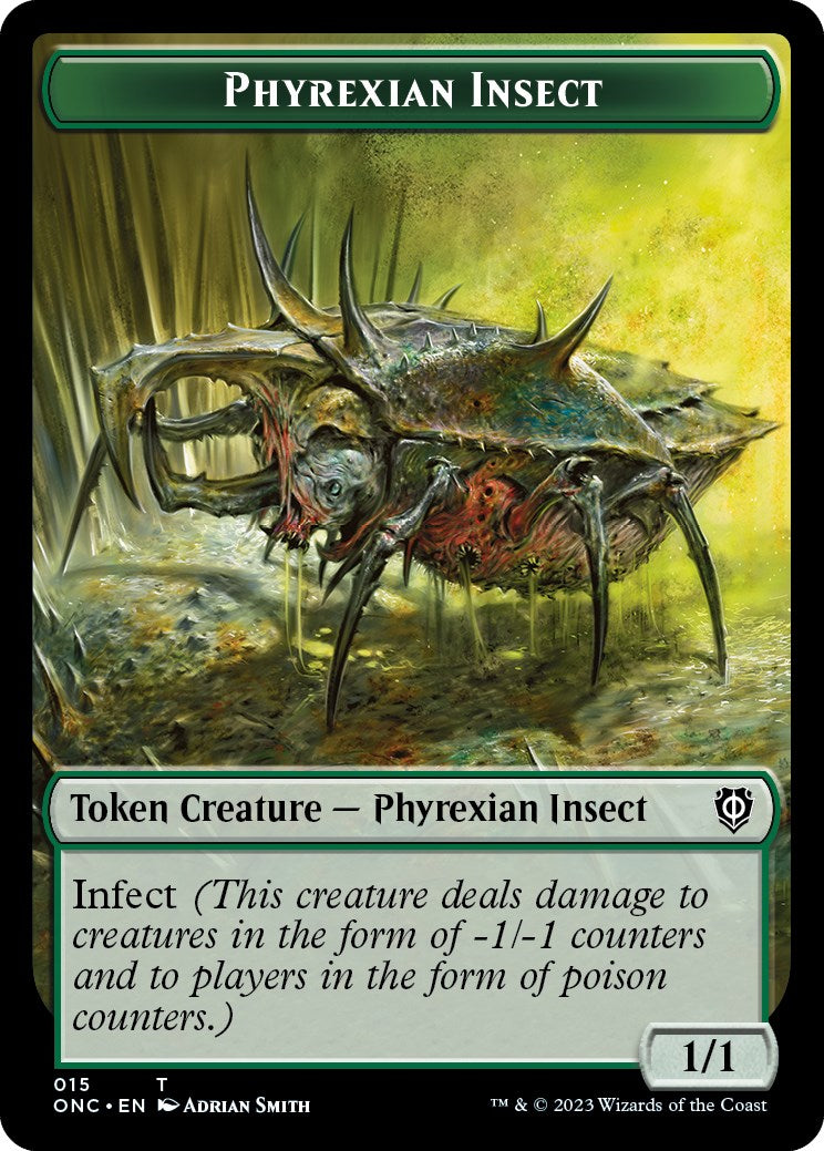 Phyrexian Mite // Phyrexian Insect Double-Sided Token [Phyrexia: All Will Be One Commander Tokens] | Webway Games