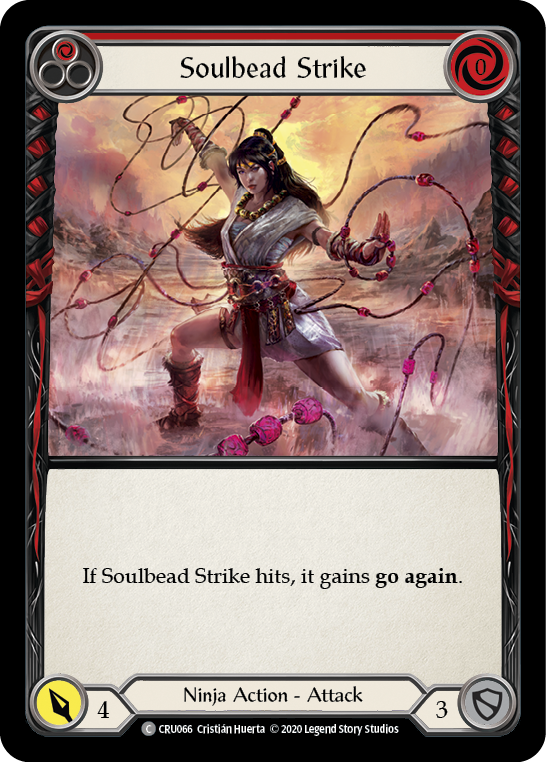 Soulbead Strike (Red) [CRU066] 1st Edition Rainbow Foil | Webway Games