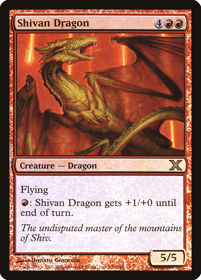 Shivan Dragon (Premium Foil) [Tenth Edition] | Webway Games