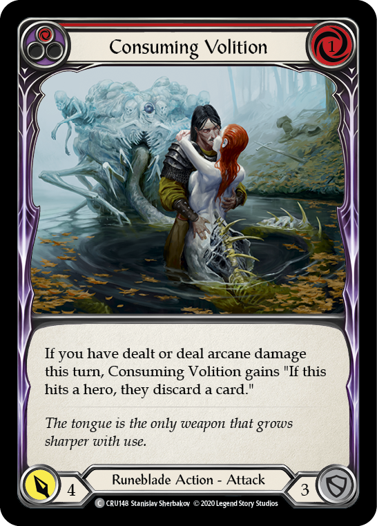 Consuming Volition (Red) [CRU148] 1st Edition Rainbow Foil | Webway Games
