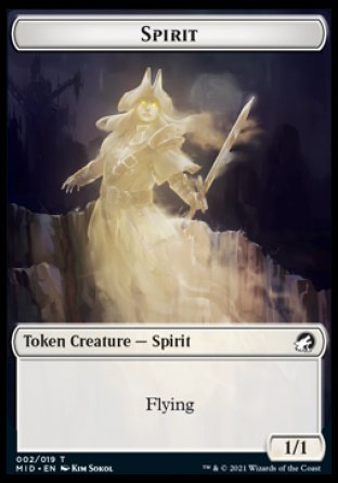 Spirit // Beast (008) Double-sided Token [Innistrad: Midnight Hunt Tokens] | Webway Games