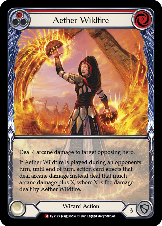 Aether Wildfire [EVR123] (Everfest)  1st Edition Extended Art Rainbow Foil | Webway Games
