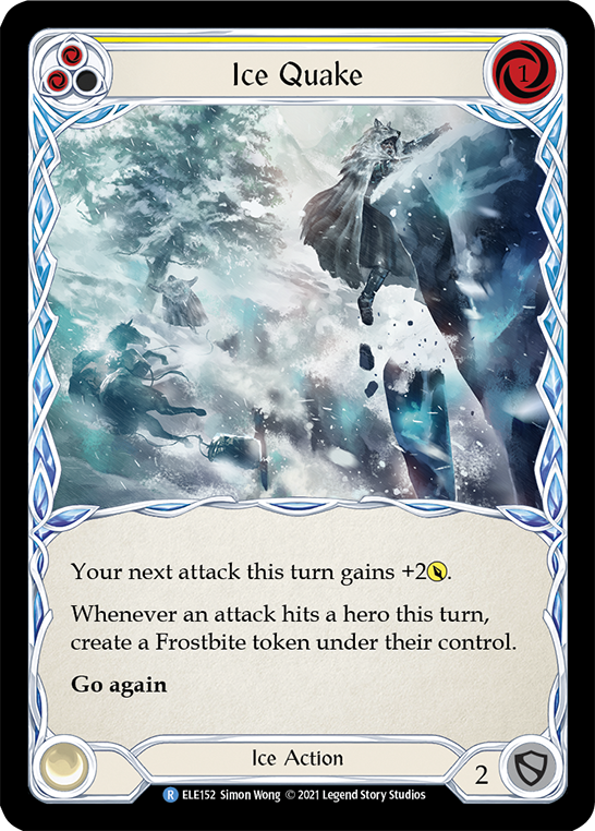 Ice Quake (Yellow) [ELE152] (Tales of Aria)  1st Edition Normal | Webway Games