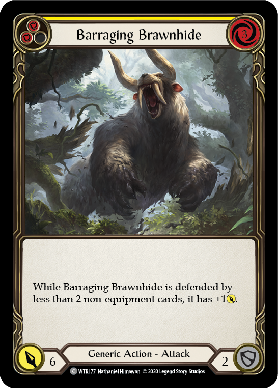 Barraging Brawnhide (Yellow) [U-WTR177] (Welcome to Rathe Unlimited)  Unlimited Normal | Webway Games