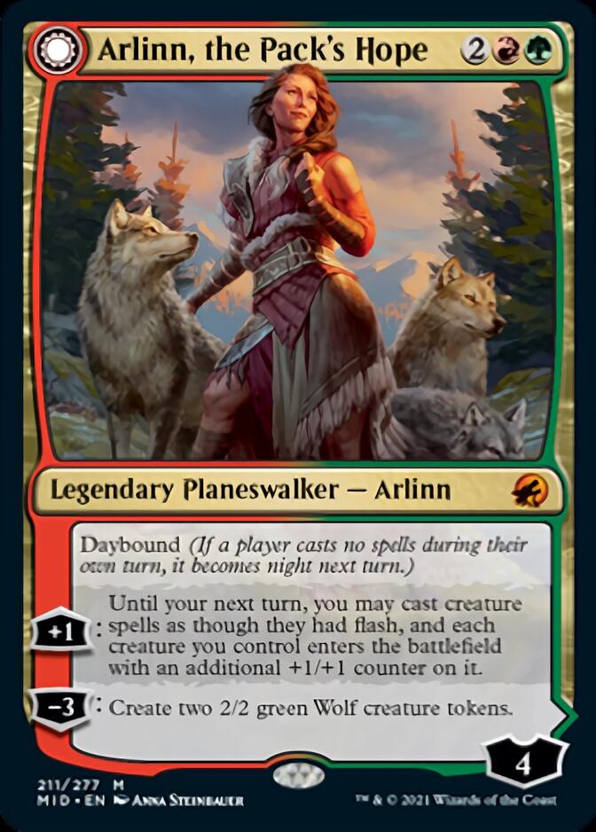 Arlinn, the Pack's Hope // Arlinn, the Moon's Fury [Innistrad: Midnight Hunt] | Webway Games