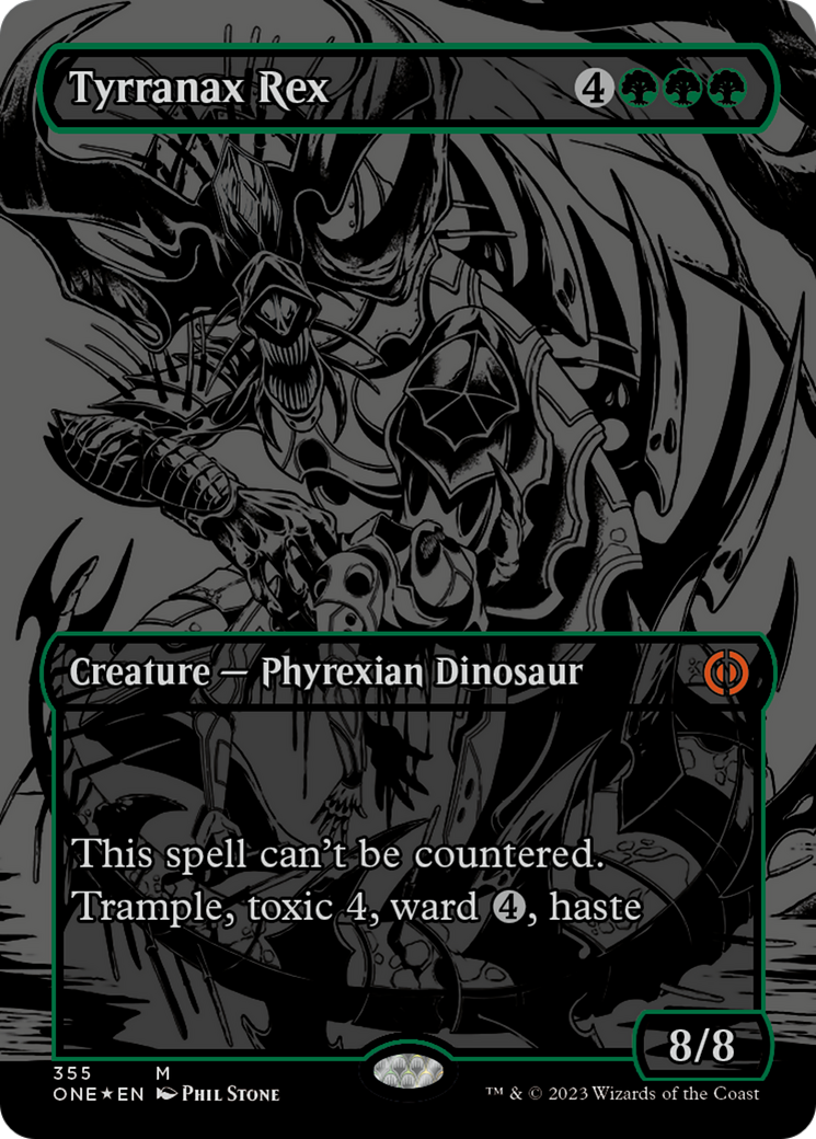 Tyrranax Rex (Oil Slick Raised Foil) [Phyrexia: All Will Be One] | Webway Games