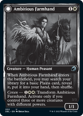 Ambitious Farmhand // Seasoned Cathar [Innistrad: Double Feature] | Webway Games