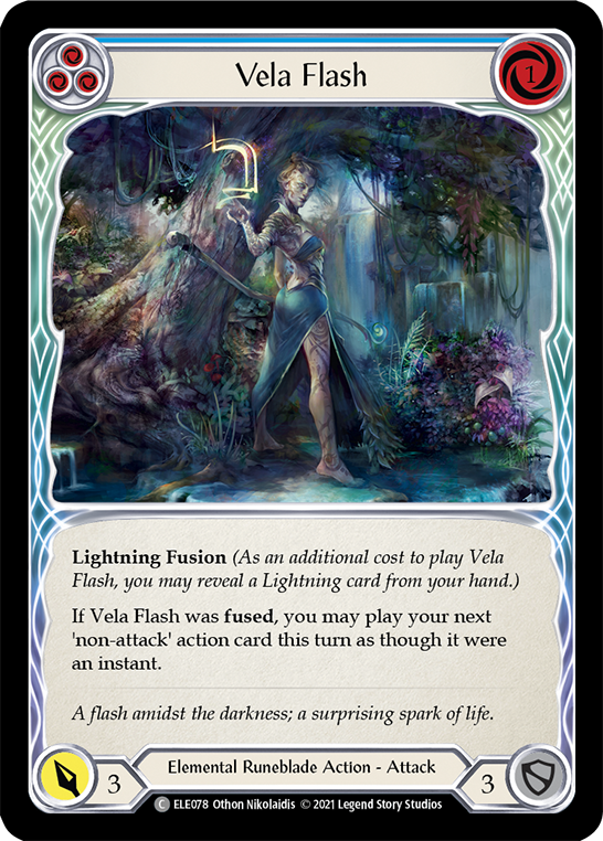Vela Flash (Blue) [ELE078] (Tales of Aria)  1st Edition Normal | Webway Games