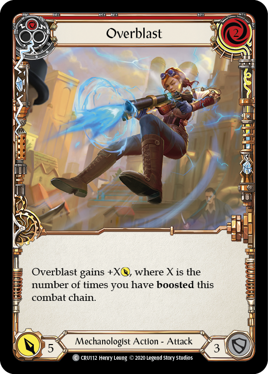Overblast (Red) [CRU112] 1st Edition Rainbow Foil | Webway Games