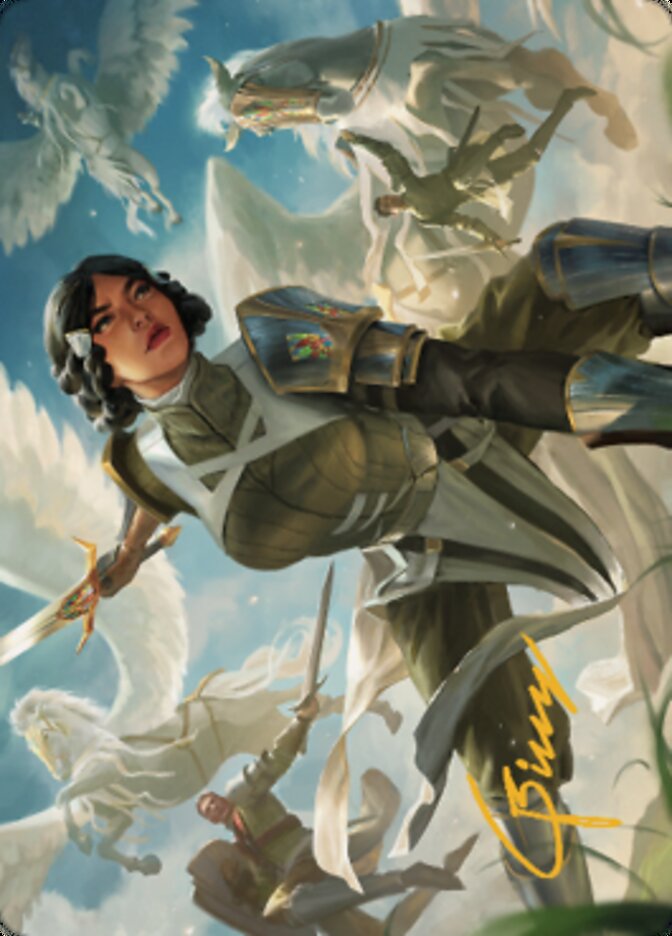 Resolute Reinforcements Art (Gold-Stamped Signature) [Dominaria United Art Series] | Webway Games