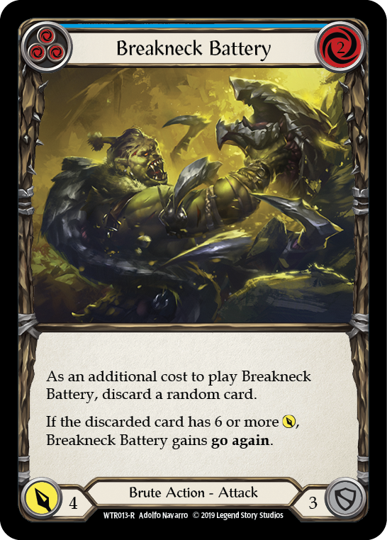 Breakneck Battery (Blue) [WTR013-R] Alpha Print Rainbow Foil | Webway Games