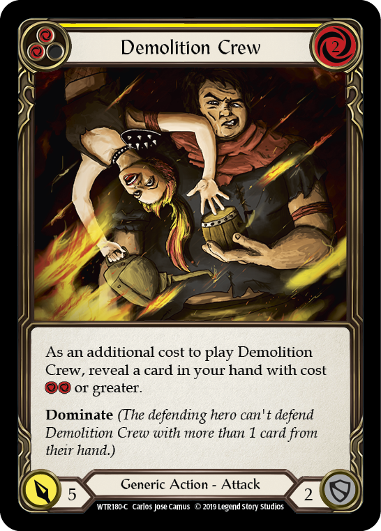 Demolition Crew (Yellow) [WTR180-C] Alpha Print Normal | Webway Games