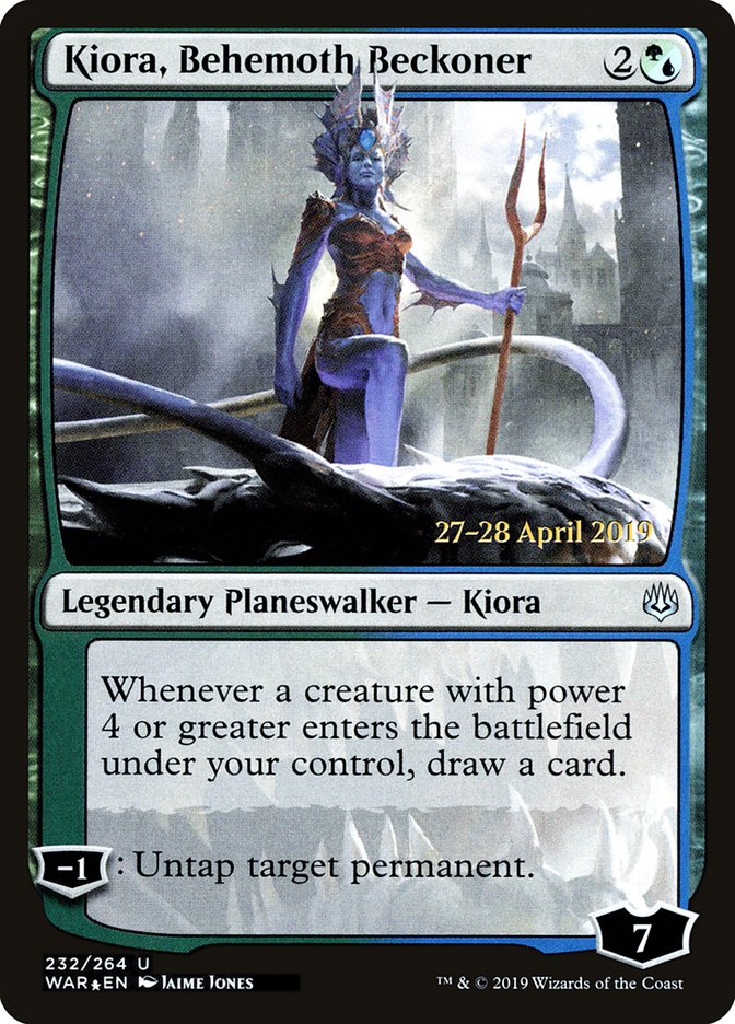 Kiora, Behemoth Beckoner  [War of the Spark Prerelease Promos] | Webway Games