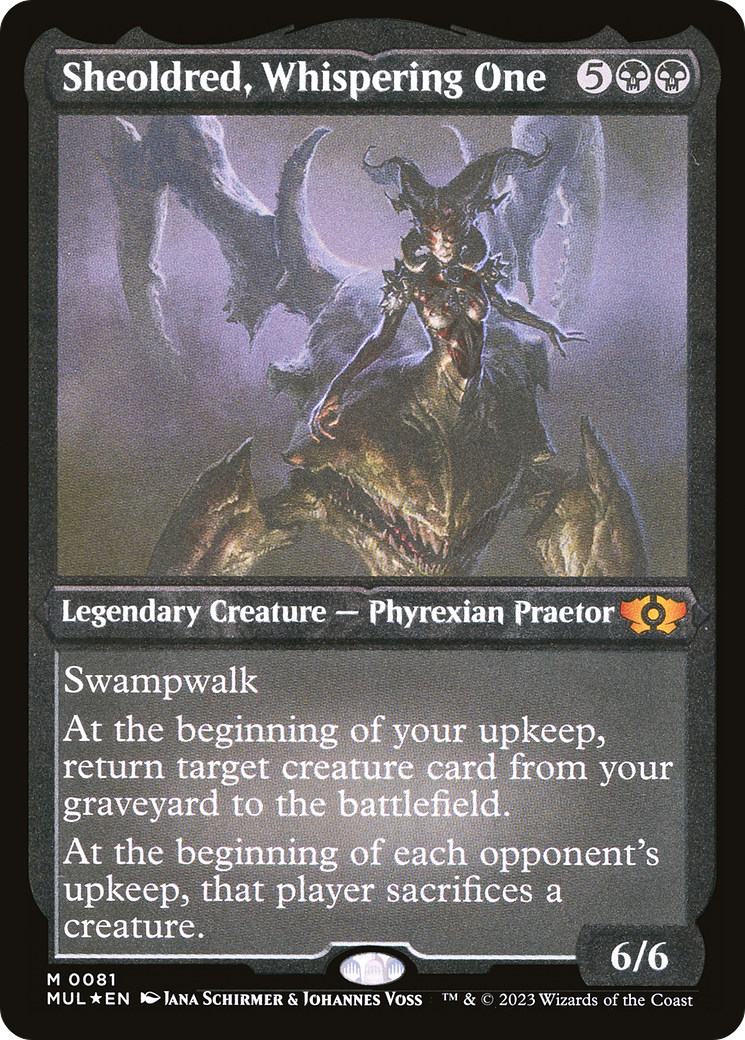 Sheoldred, Whispering One (Foil Etched) [Multiverse Legends] | Webway Games