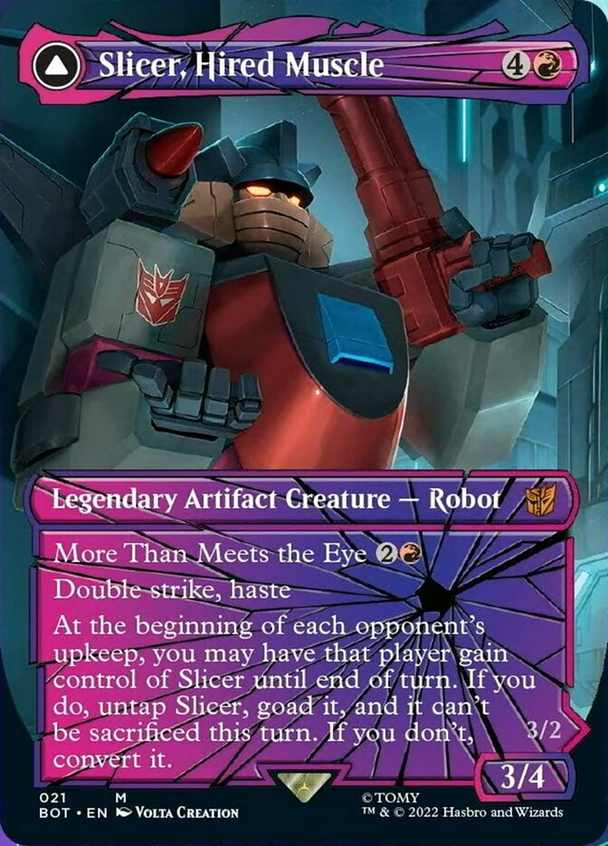 Slicer, Hired Muscle // Slicer, High-Speed Antagonist (Shattered Glass) [Universes Beyond: Transformers] | Webway Games