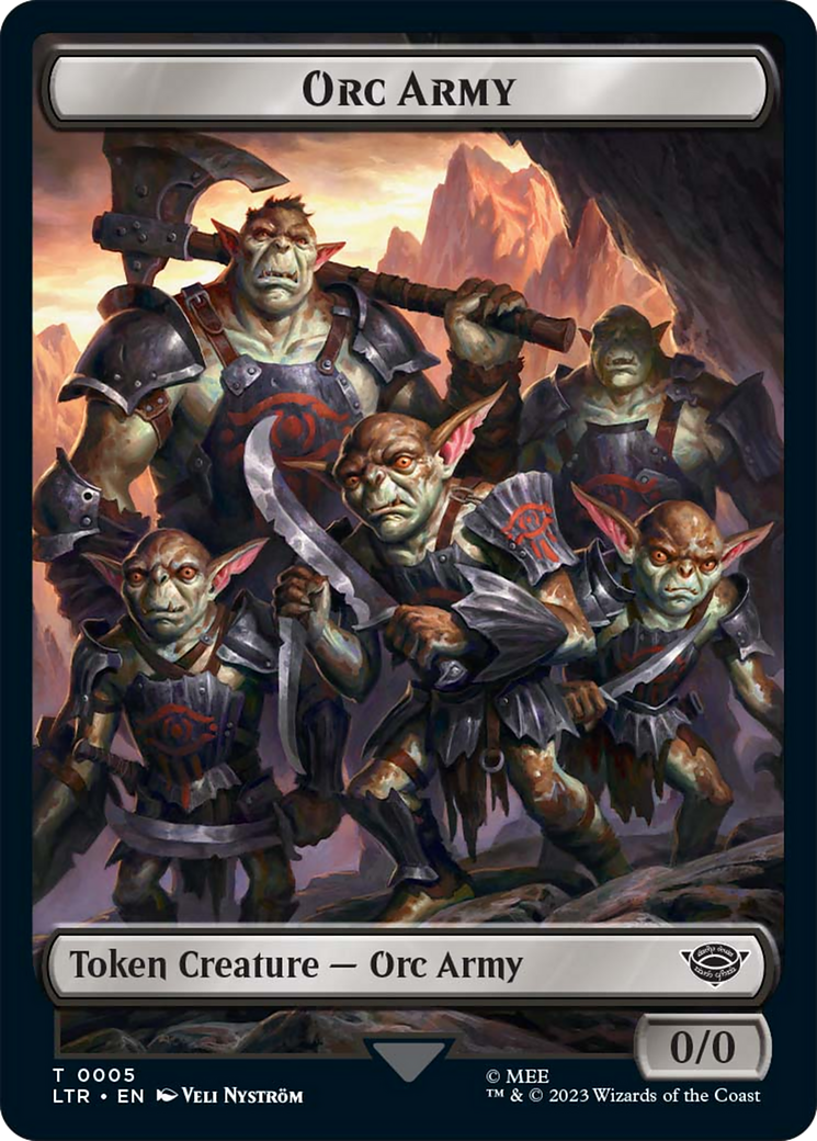 Orc Army (06) // Orc Army (05) Double-Sided Token [The Lord of the Rings: Tales of Middle-Earth Tokens] | Webway Games