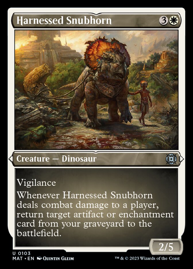 Harnessed Snubhorn (Foil Etched) [March of the Machine: The Aftermath] | Webway Games