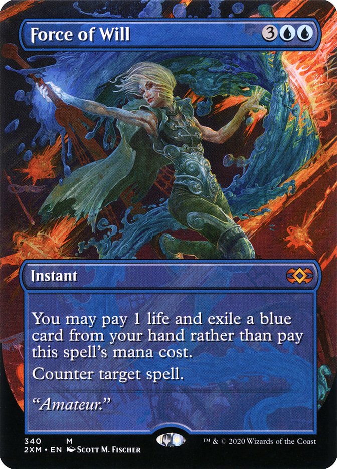 Force of Will (Borderless) [Double Masters] | Webway Games
