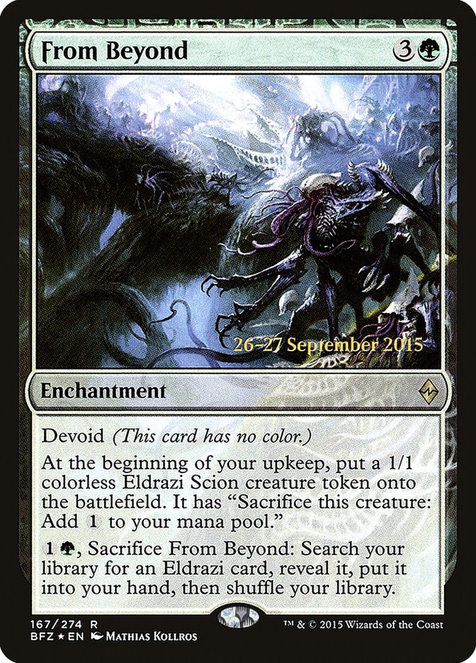 From Beyond  (Prerelease) [Battle for Zendikar Prerelease Promos] | Webway Games
