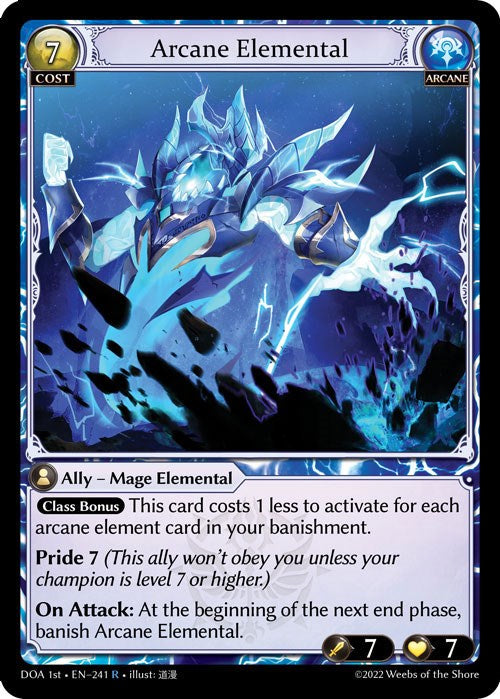 Arcane Elemental (241) [Dawn of Ashes: 1st Edition] | Webway Games