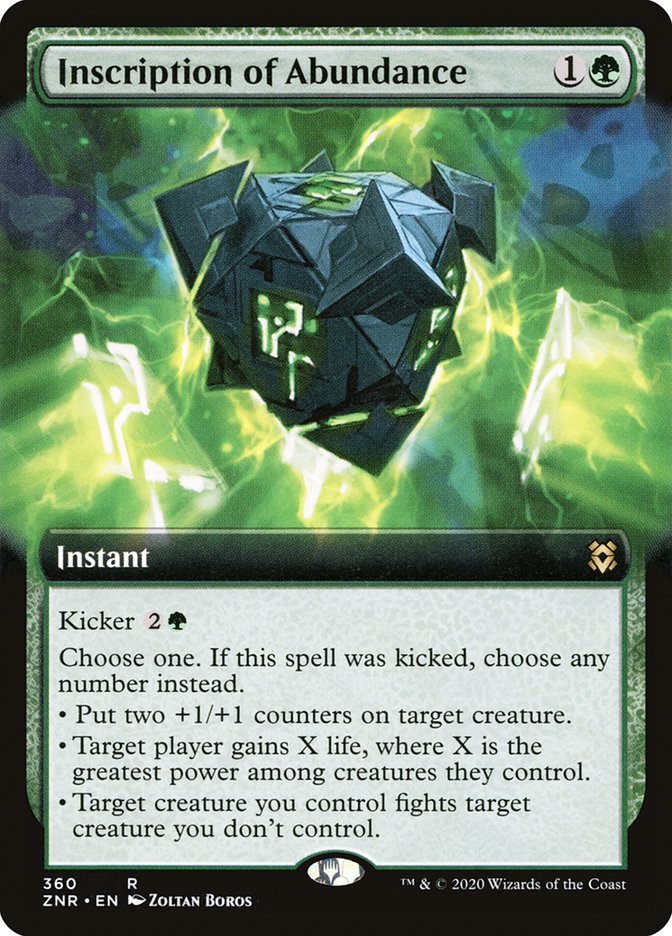 Inscription of Abundance (Extended Art) [Zendikar Rising] | Webway Games