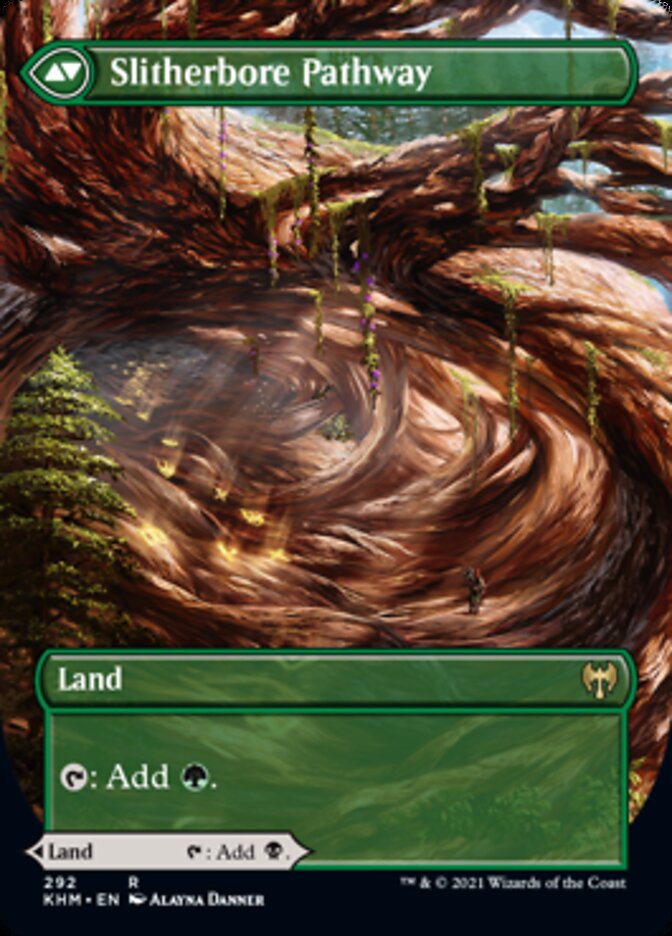 Darkbore Pathway // Slitherbore Pathway (Borderless Alternate Art) [Kaldheim] | Webway Games