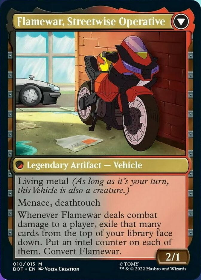 Flamewar, Brash Veteran // Flamewar, Streetwise Operative [Universes Beyond: Transformers] | Webway Games