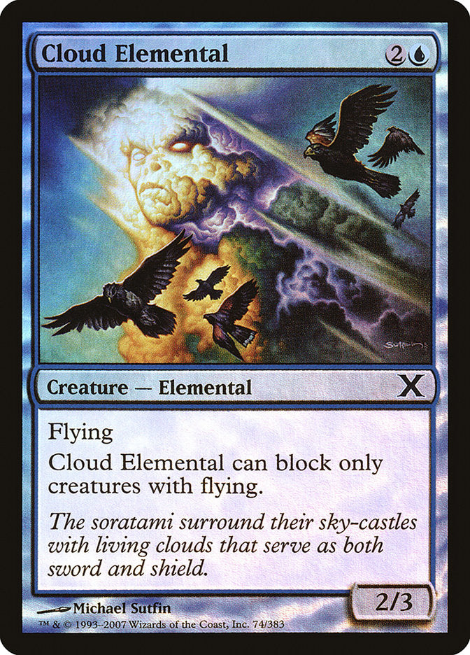 Cloud Elemental (Premium Foil) [Tenth Edition] | Webway Games